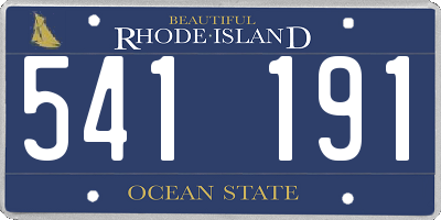 RI license plate 541191