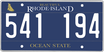 RI license plate 541194