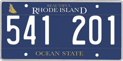 RI license plate 541201