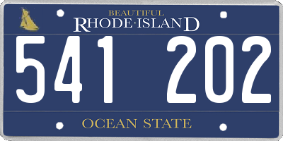 RI license plate 541202
