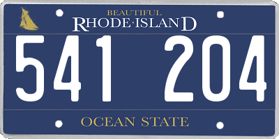 RI license plate 541204