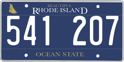 RI license plate 541207