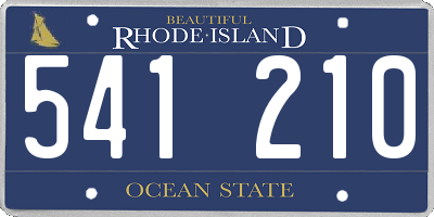 RI license plate 541210
