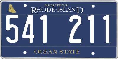 RI license plate 541211