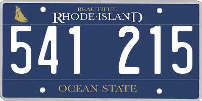 RI license plate 541215