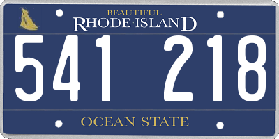 RI license plate 541218