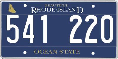 RI license plate 541220