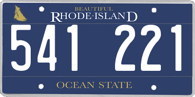 RI license plate 541221