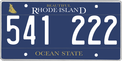 RI license plate 541222