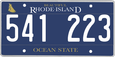 RI license plate 541223