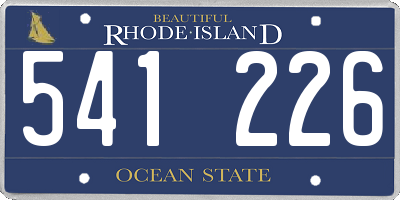 RI license plate 541226