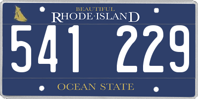RI license plate 541229