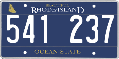 RI license plate 541237