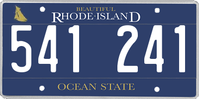 RI license plate 541241