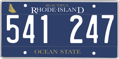 RI license plate 541247
