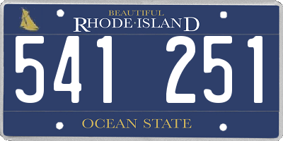 RI license plate 541251