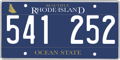 RI license plate 541252
