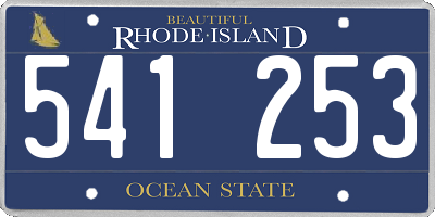 RI license plate 541253