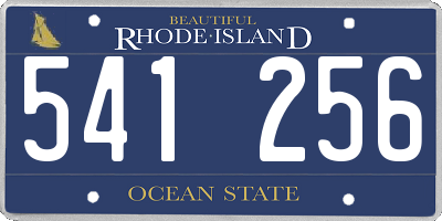 RI license plate 541256