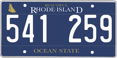 RI license plate 541259