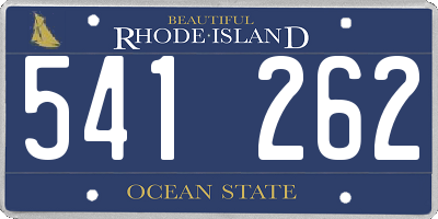 RI license plate 541262