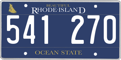 RI license plate 541270