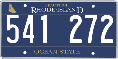 RI license plate 541272