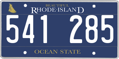 RI license plate 541285