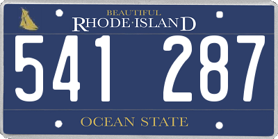 RI license plate 541287