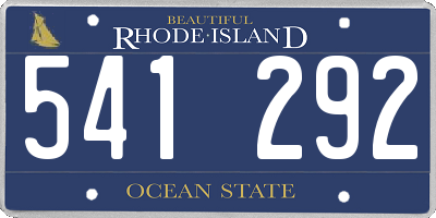 RI license plate 541292