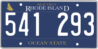 RI license plate 541293