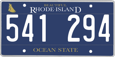 RI license plate 541294