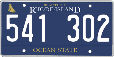 RI license plate 541302