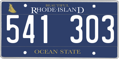 RI license plate 541303