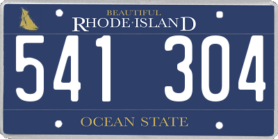 RI license plate 541304