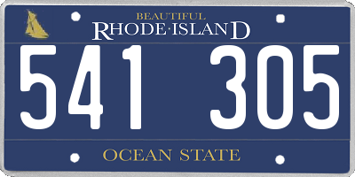 RI license plate 541305