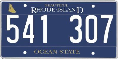 RI license plate 541307
