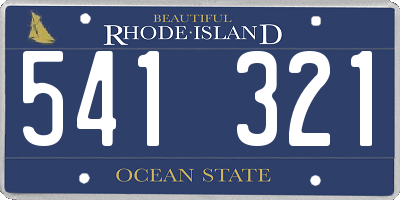 RI license plate 541321