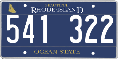 RI license plate 541322