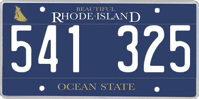 RI license plate 541325