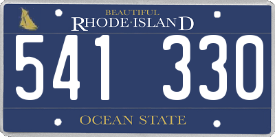 RI license plate 541330
