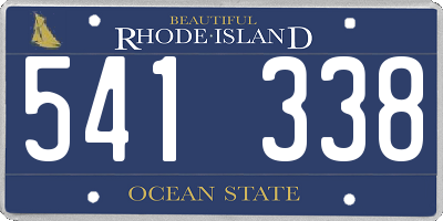 RI license plate 541338