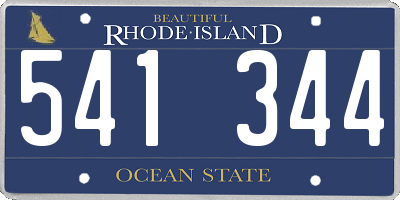 RI license plate 541344
