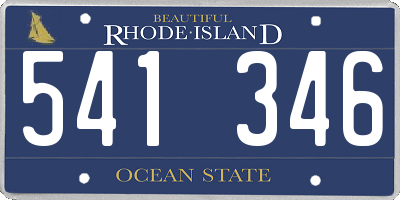 RI license plate 541346
