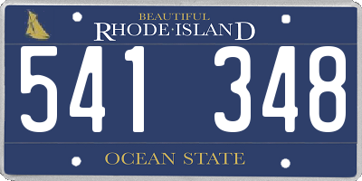 RI license plate 541348
