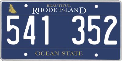 RI license plate 541352