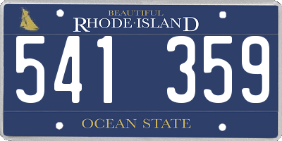 RI license plate 541359