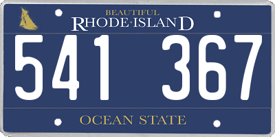 RI license plate 541367