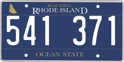 RI license plate 541371