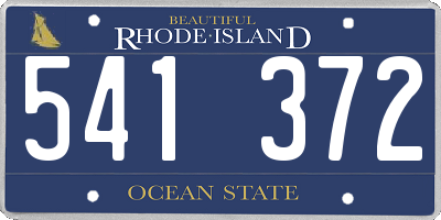 RI license plate 541372